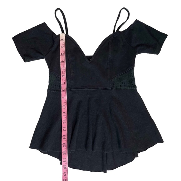 Free People ‘In Love’ Convertible Peplum Top in Black Size XS - Picture 12 of 15